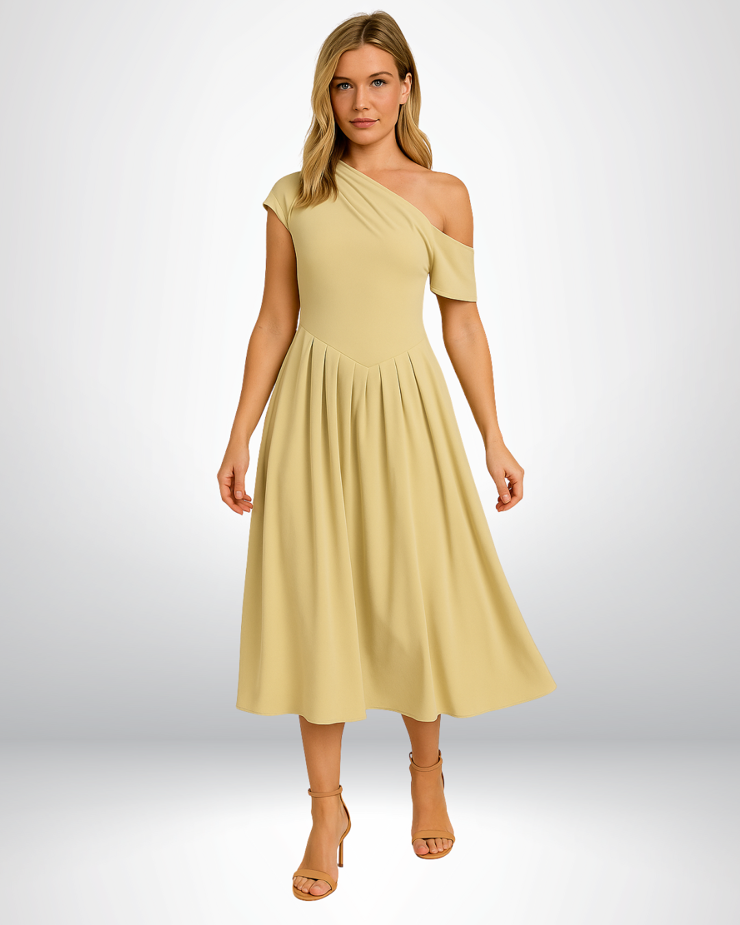 Elsa™ | Elegant One-Shoulder Lång Klänning