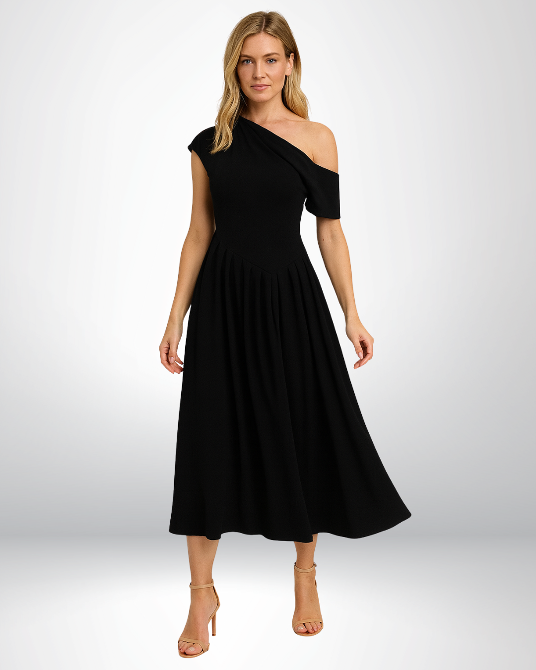 Elsa™ | Elegant One-Shoulder Lång Klänning