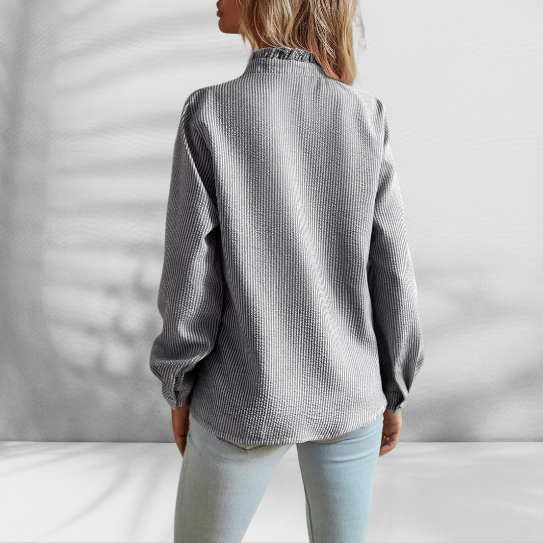 Elin™ | Blus med Volangdetalj