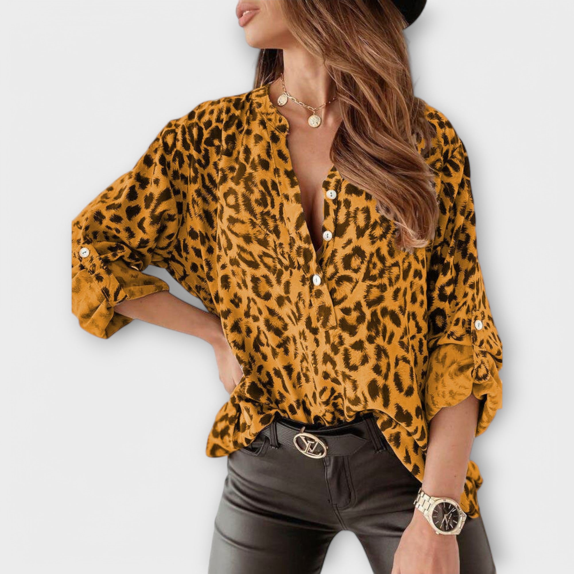 Lotta™ | Blus med leopardmönster