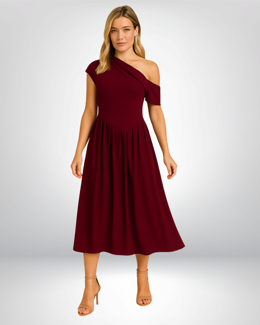 Elsa™ | Elegant One-Shoulder Lång Klänning