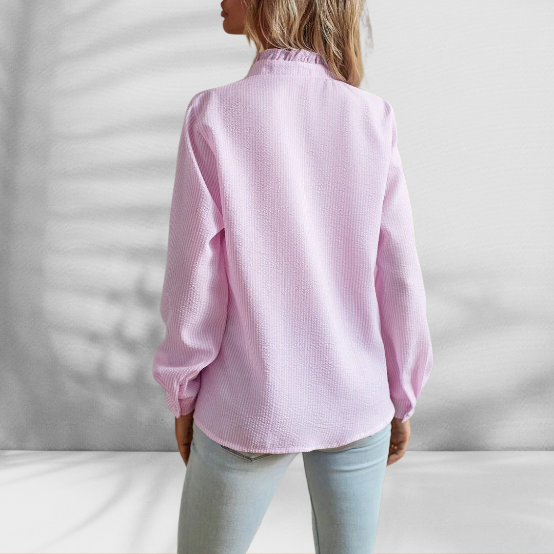 Elin™ | Blus med Volangdetalj