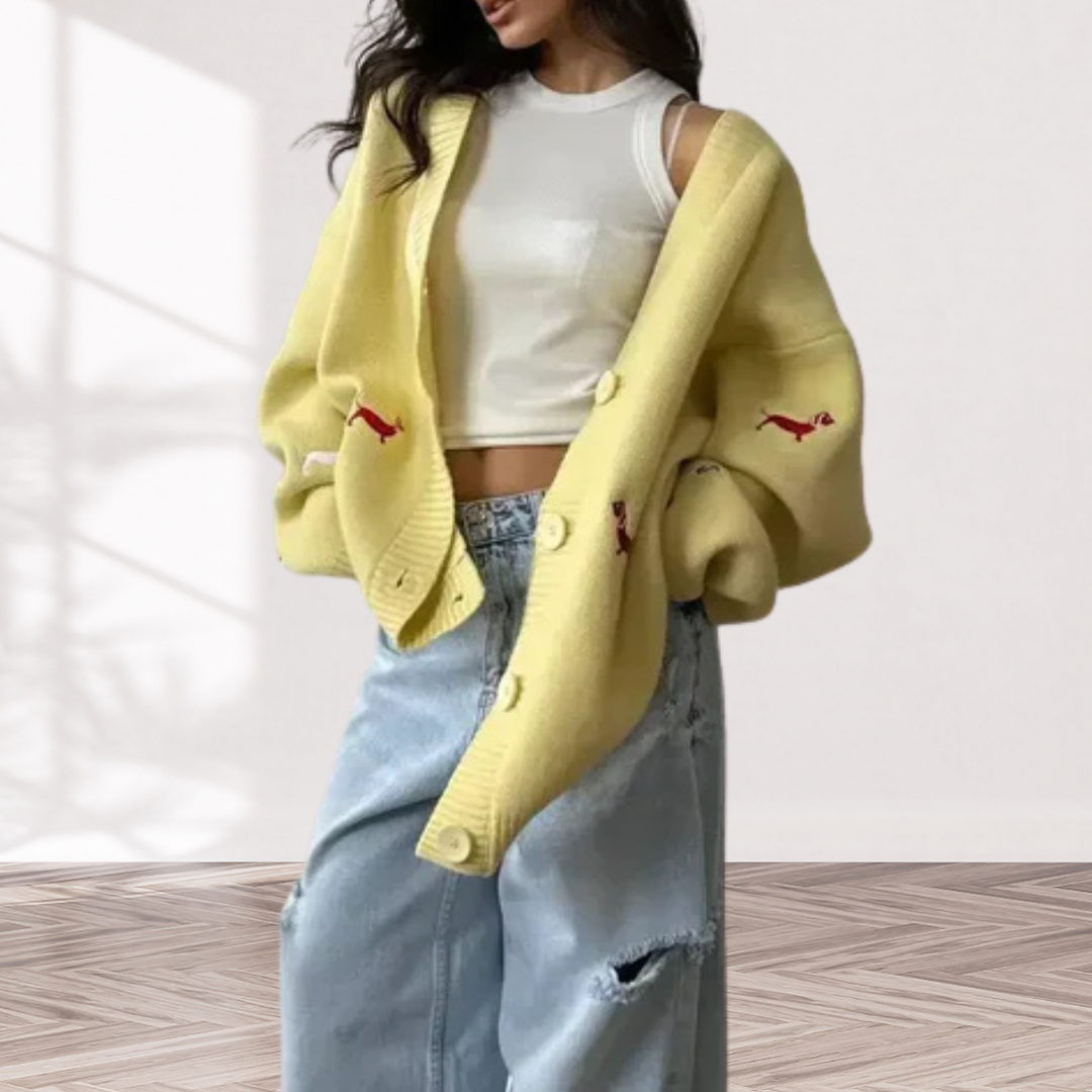 Siri™ | Mysig Kofta med Hundar