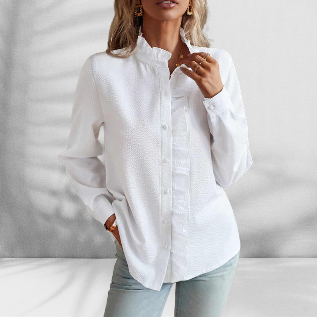 Elin™ | Blus med Volangdetalj