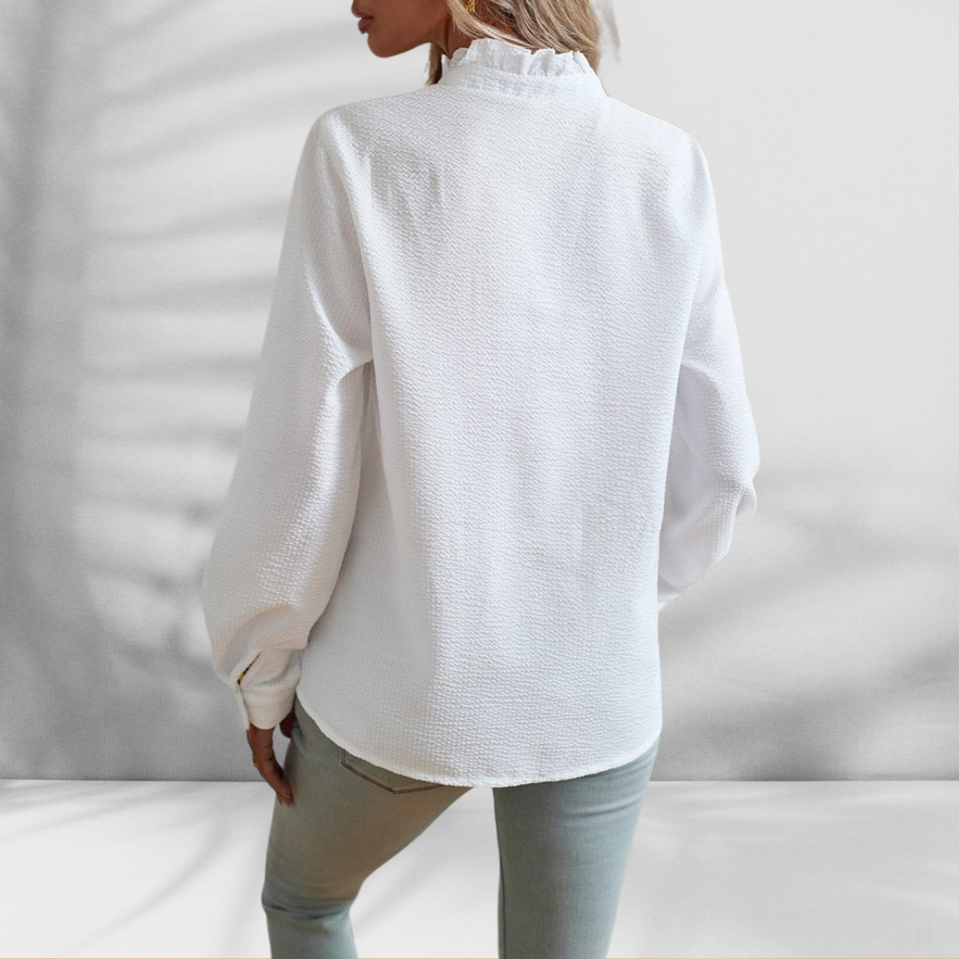 Elin™ | Blus med Volangdetalj