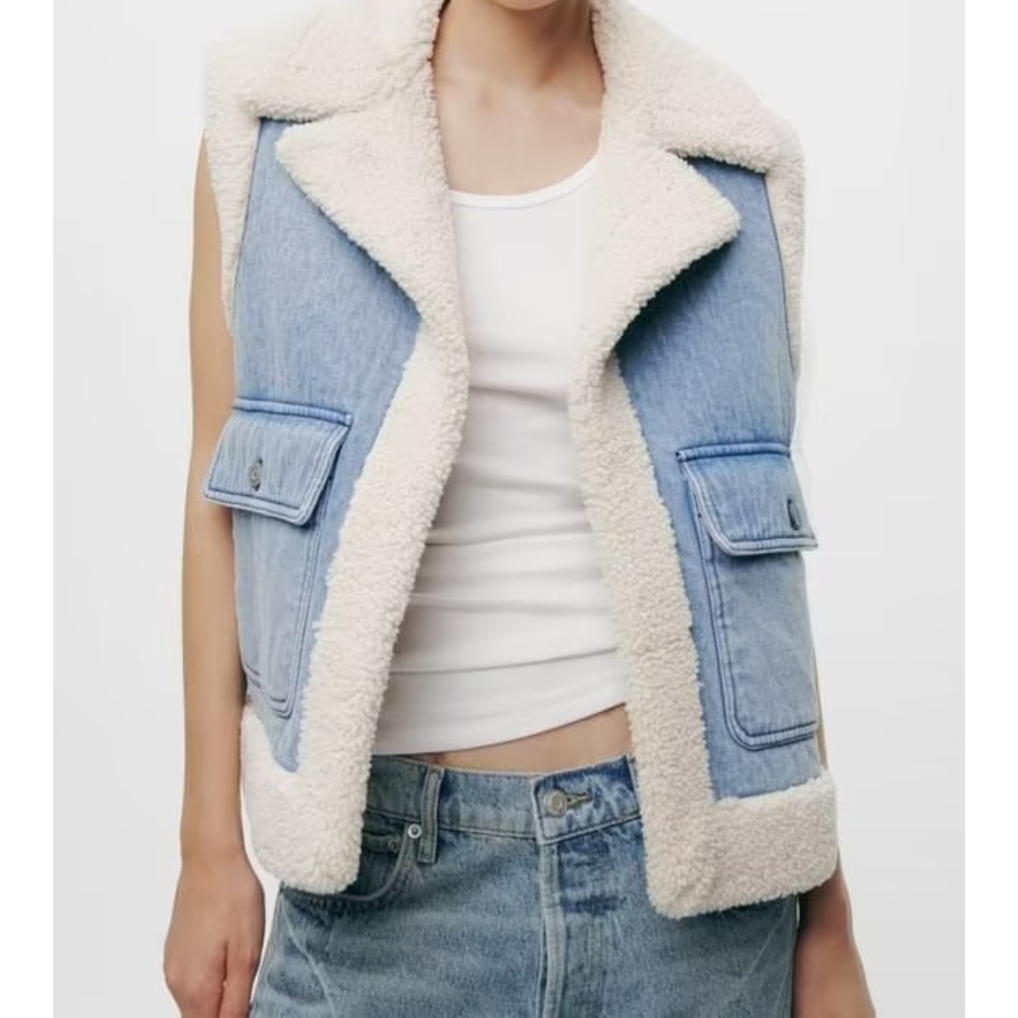 Benita™ | | Denim- och fårskinnsjacka