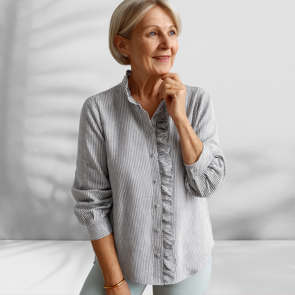 Elin™ | Blus med Volangdetalj