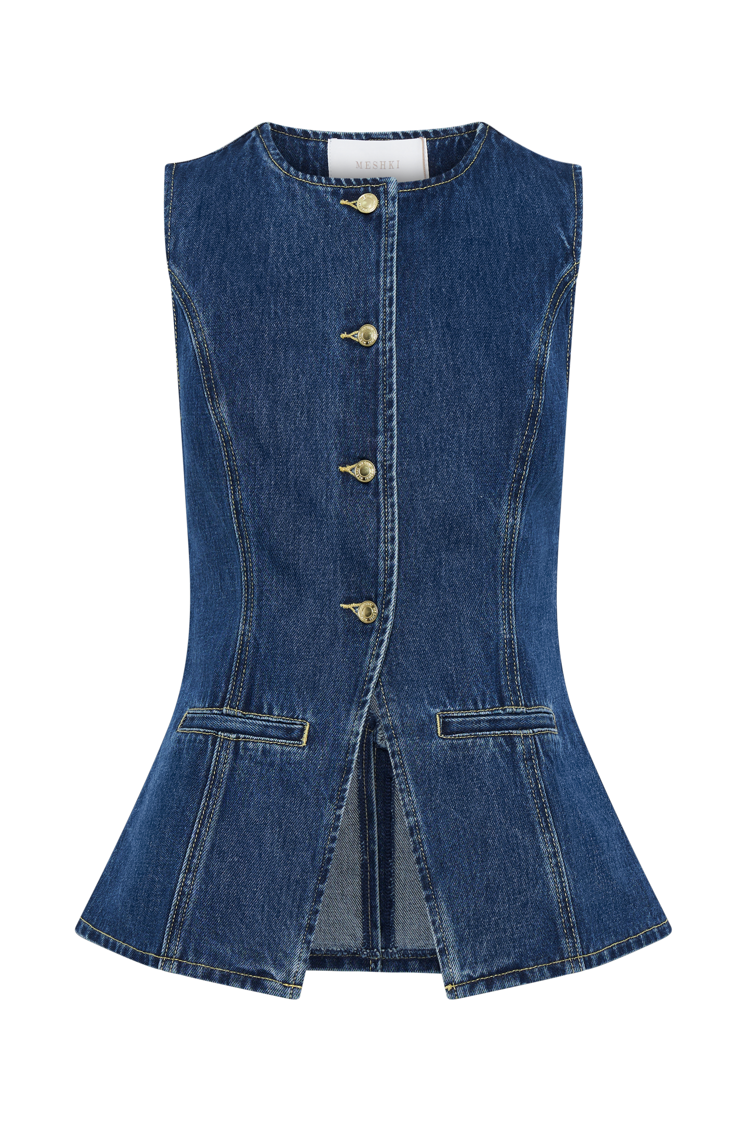 Sara™ | Trendigt denimset med knappar