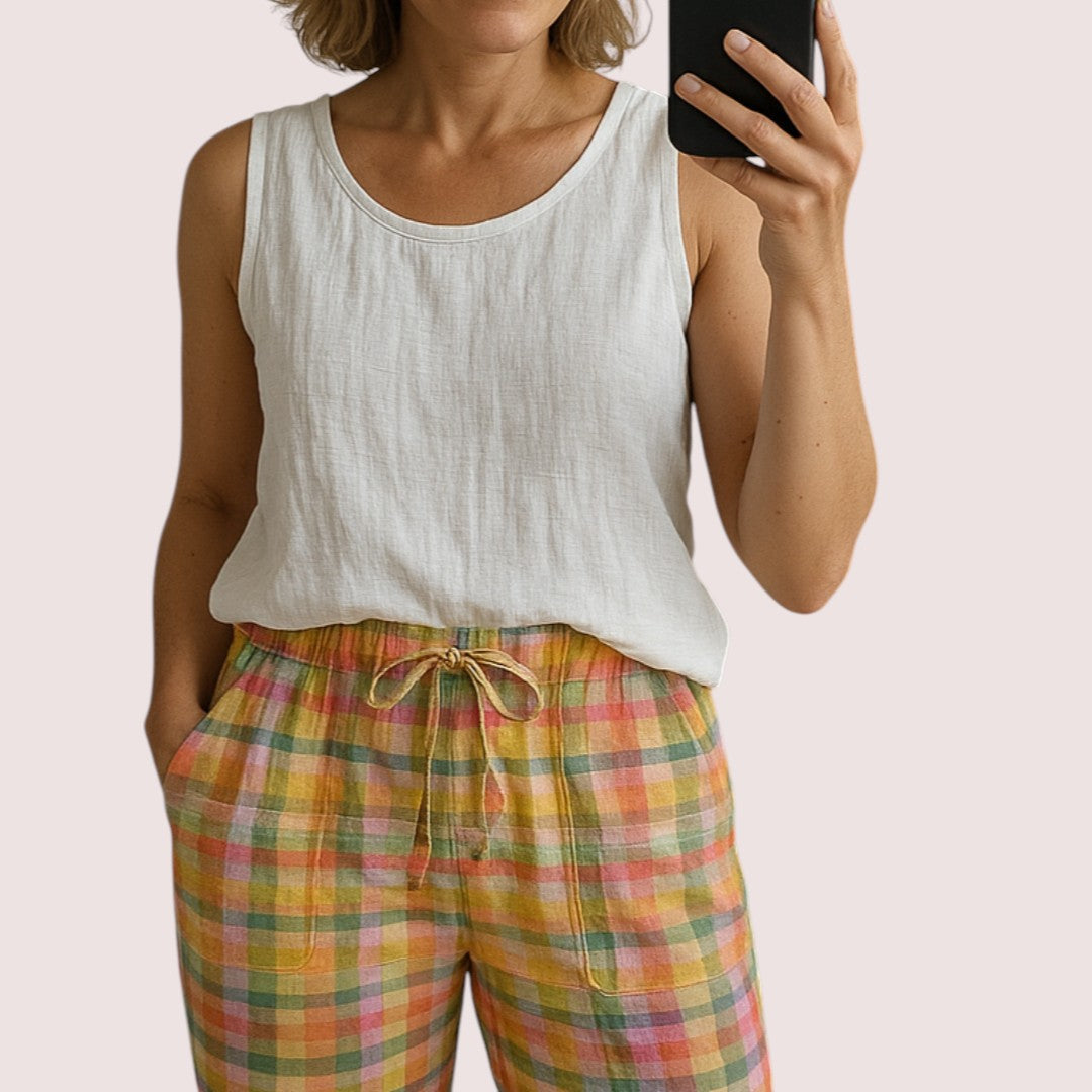 Emy™ | Rutiga byxor