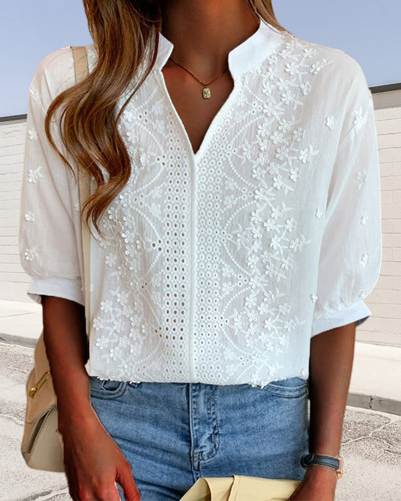 Noélia™ | Broderad Blus