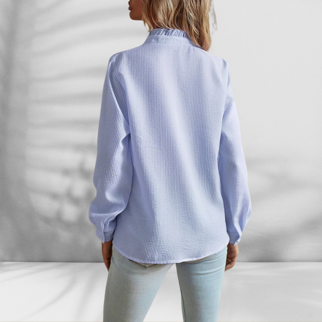 Elin™ | Blus med Volangdetalj