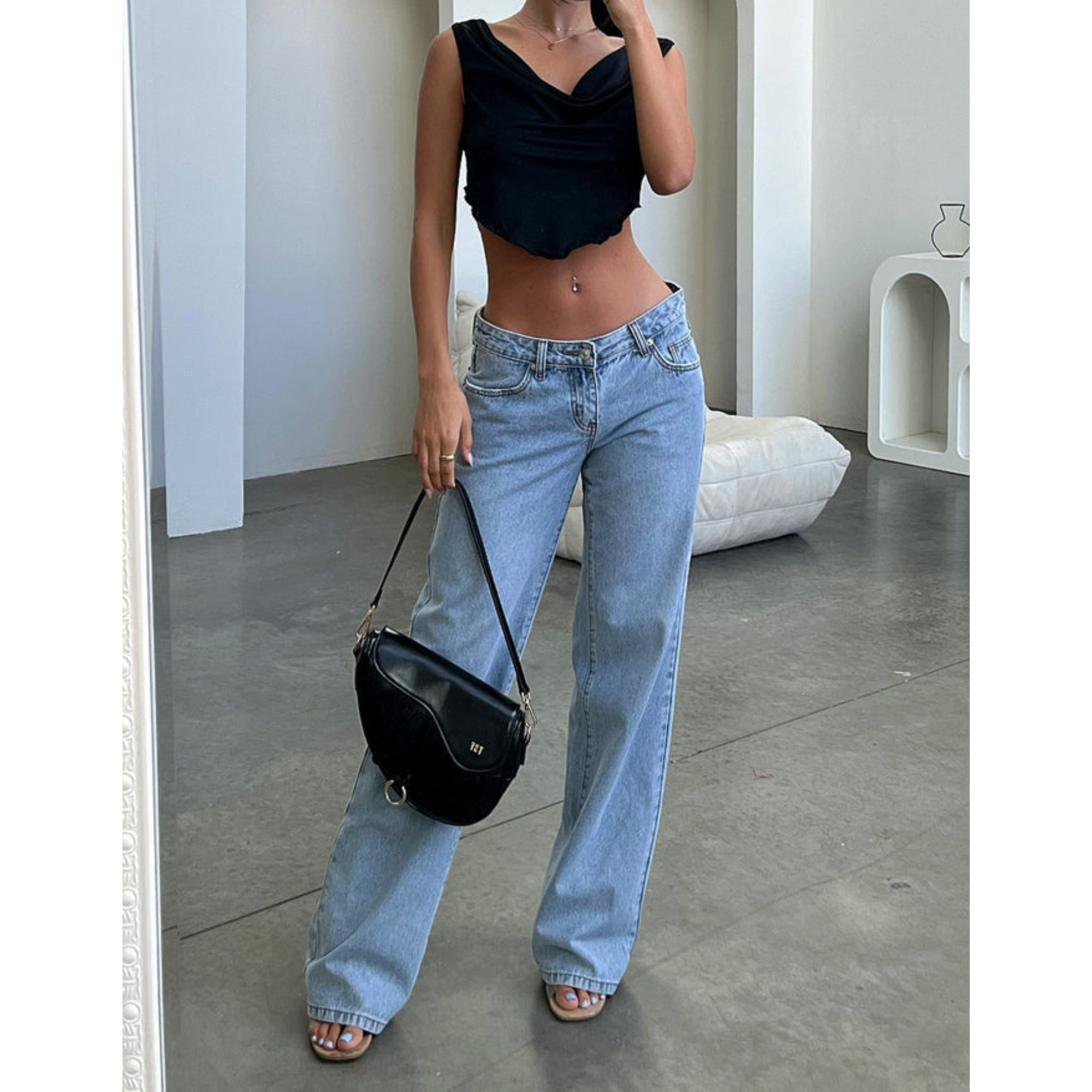 Zelia™ | Lågmidjade Jeans