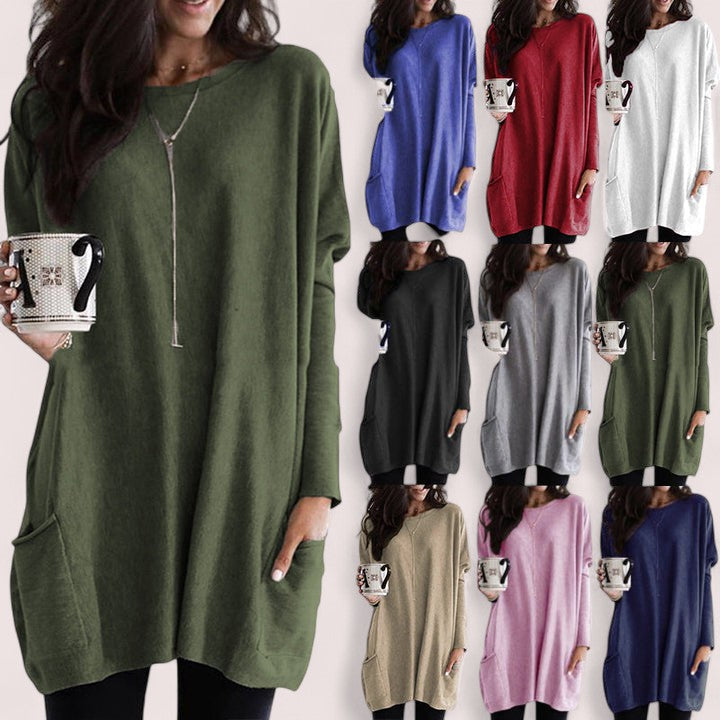 Adela™ |  Oversized Rundhalsad Tröja